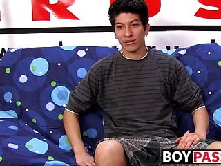 Interviewed Young Twink Jerks Off His Big Dick And Cums free video