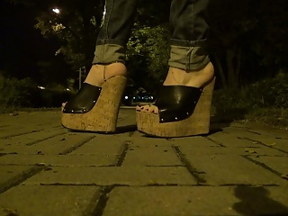 Going Out In Public In Very Sexy Platform Wedges free video