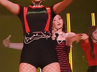 Here's Jeongyeon In Sexy Fishnet Stockings free video