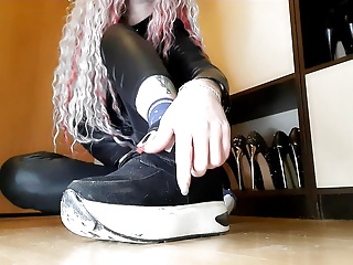 Sports Shoes Fetish, Sock Fetish And Scented Feet Fetish free video