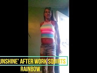 Sunshine' After Work Squirts Rainbow Summer Outfit free video