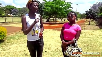 Ebony African Lesbian Licks Black Pussy After Shower Massage free video