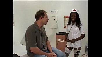 Naughty Black Nurse Loves To Suck And Fuck A White Dude In The Clinic free video