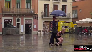 Public Slut Humiliated On The Street By Her Strict Domina free video