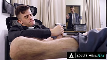 Adult Time - Trevor Brooks' Gay Boss Jordan Starr Caught Him Jerking Off In The Office free video