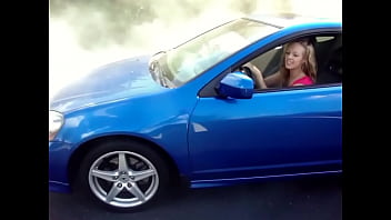 Young Lady Has Pedal Pumping Day Dream While She Hands Out With Girlfriends free video