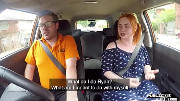 Chubby Redhead Public Fucked In Car By Driving Instructor free video