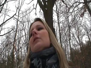 Good Looking German Lady Pleasing A Hard Cock Outdoors free video