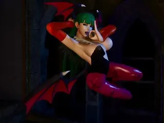 Morrigan Floats Pretty And Invites A Big Dick Into Her Mouth free video