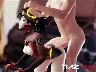 Evil Skin Mercy Grabbed By The Horns And Fucked free video