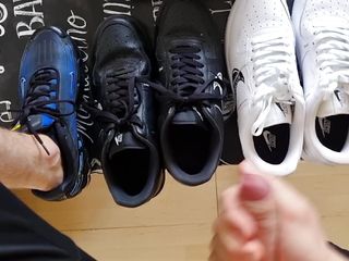 Sexy Boy Jerks Off His Whole Sneaker Collection free video
