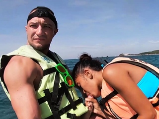 Jetski Blowjob In Public With Asian Teen free video