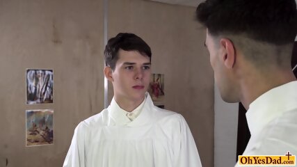 Twink Fills His Mouth With Old Priests Cock And Fucked free video